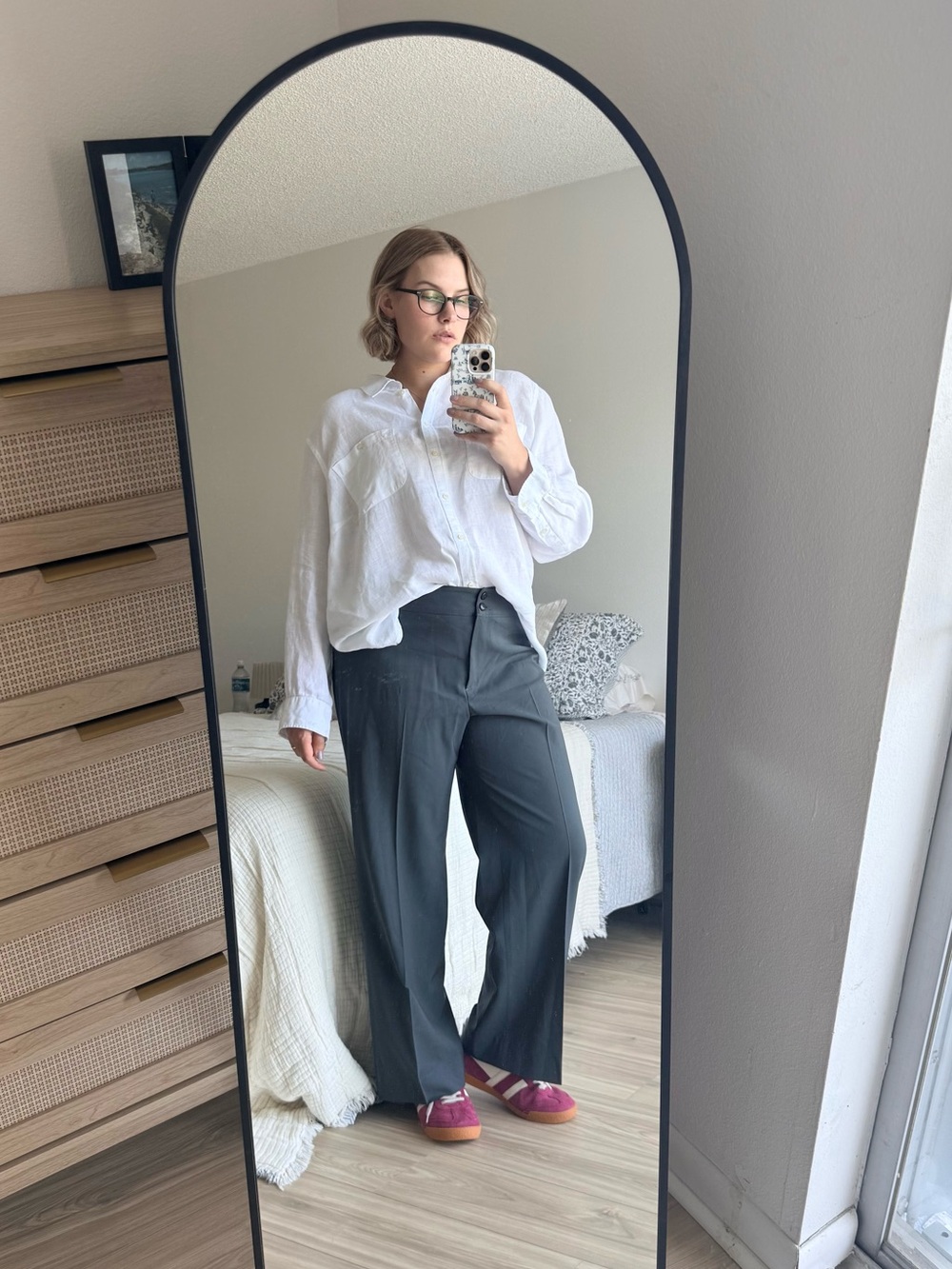 Vintage Armani Collezioni Wool Wide Leg Trousers Women’s 16